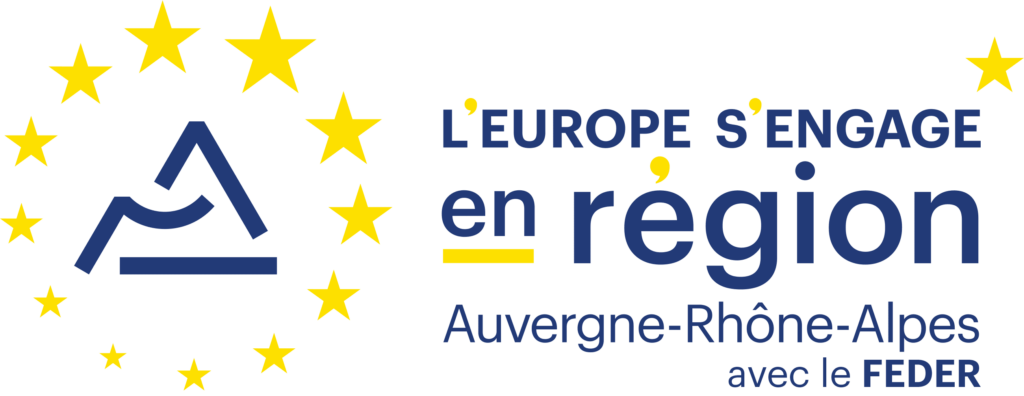 Logo l'EU s'engage en région Auvergne Rhone Alpes avec le FEDER